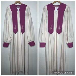 LOT Of 2 MURPHY ROBES Clergy Choir Pastor Musical Note Magenta PLS READ